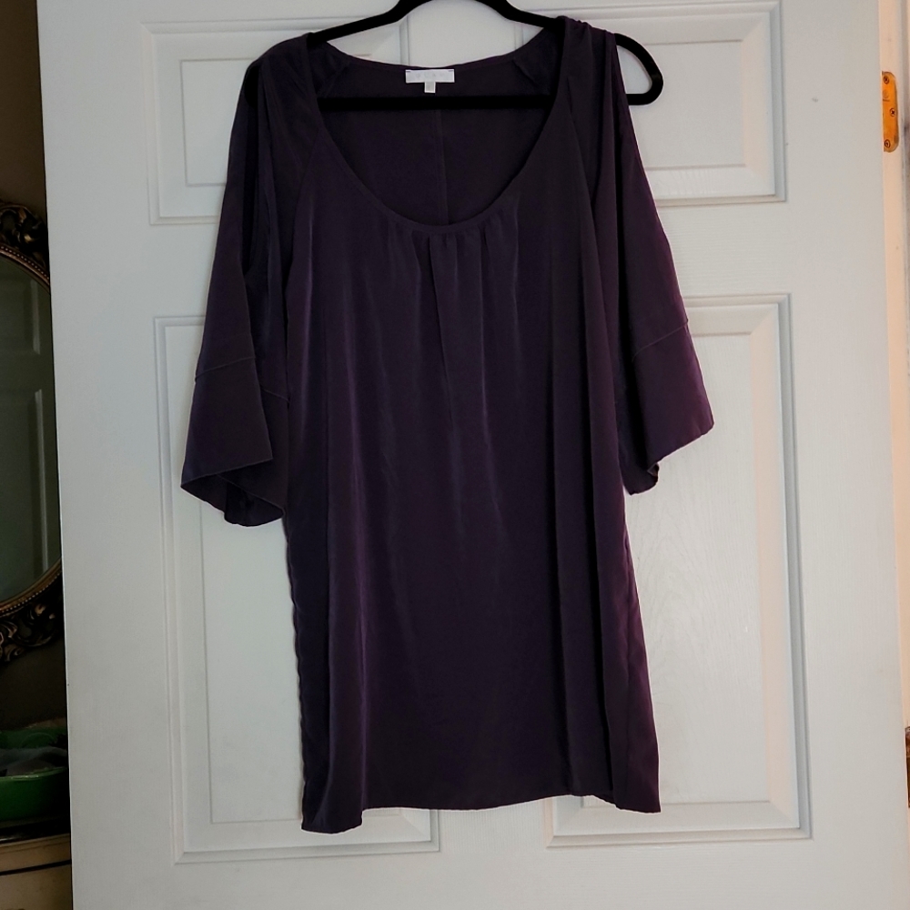 Purple cut out sleeve Dress